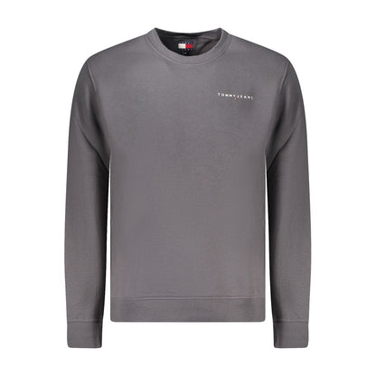Sweatshirt by Tommy Hilfiger for men in cotton gray features an exquisite silhouette, showcasing long-sleeve and crew neckline details for a exquisite look.