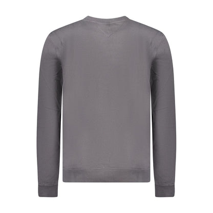 Sweatshirt by Tommy Hilfiger for men in cotton gray presents a smart casual silhouette, featuring a smart casual and for a sophisticated look.