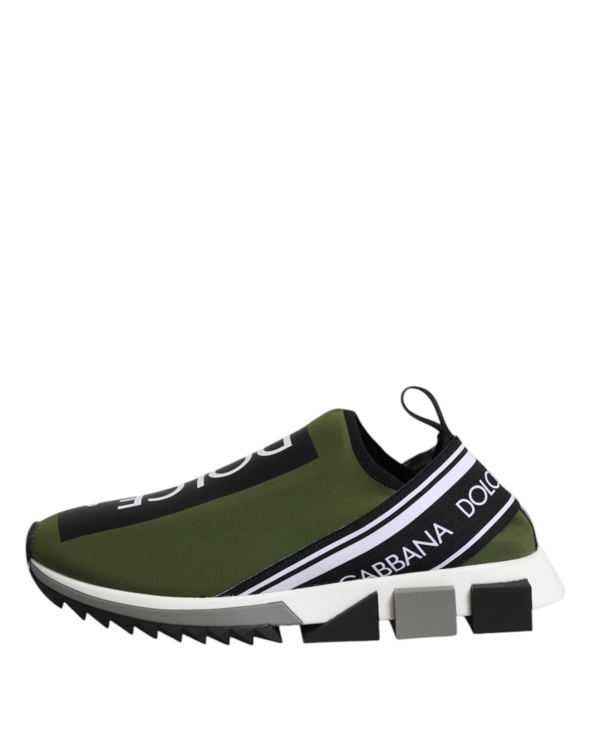 Dolce & Gabbana Men's Low Top Nylon Polyurethane Viscose & Rubber Sneakers - Black Green