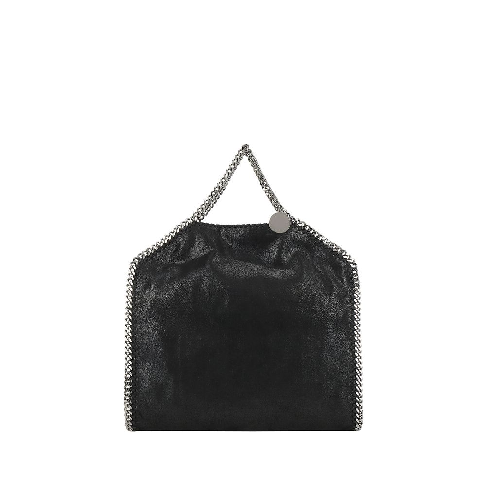 Stella McCartney Black Falabella Fold Over Tote Handbag