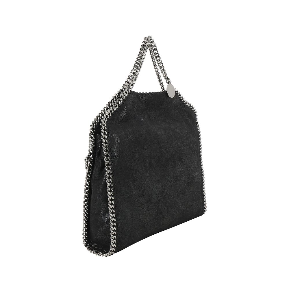 Stella McCartney Black Falabella Fold Over Tote Handbag