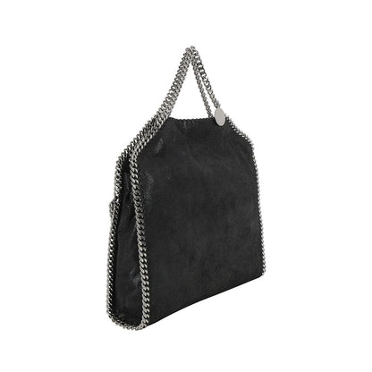 Stella McCartney Black Falabella Fold Over Tote Handbag