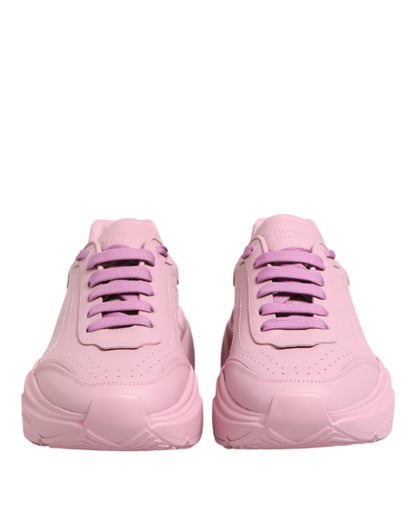 Dolce & Gabbana Men's Low Top Calfskin Leather Sneakers - Pink
