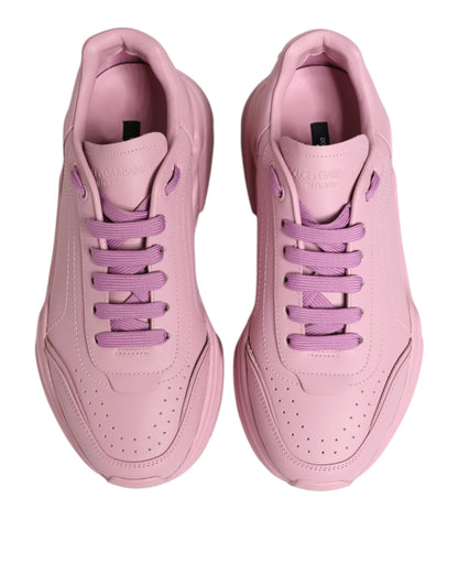 Dolce & Gabbana Men's Low Top Calfskin Leather Sneakers - Pink
