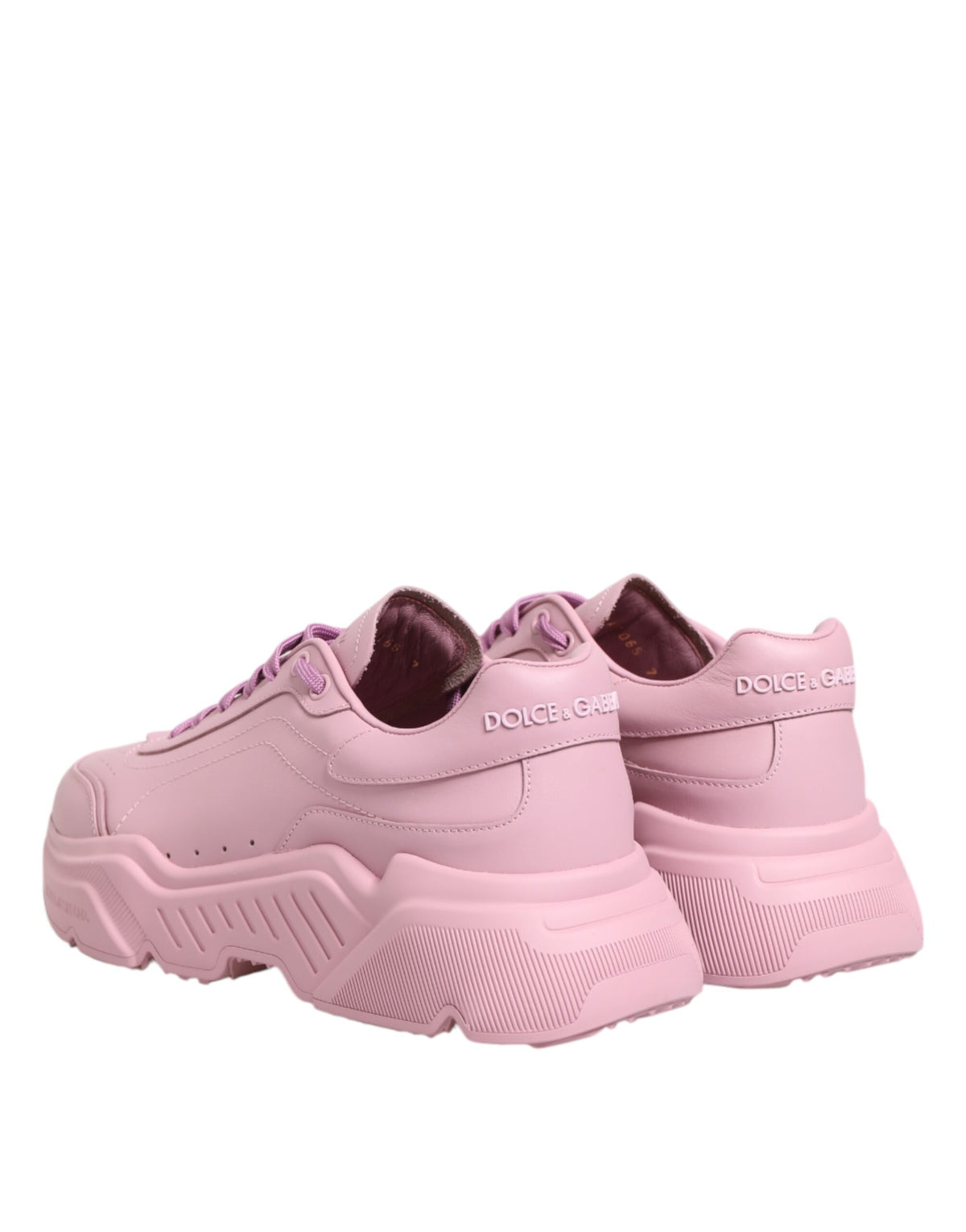 Dolce & Gabbana Men's Low Top Calfskin Leather Sneakers - Pink