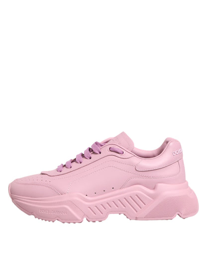 Dolce & Gabbana Men's Low Top Calfskin Leather Sneakers - Pink