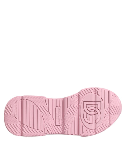 Dolce & Gabbana Men's Low Top Calfskin Leather Sneakers - Pink