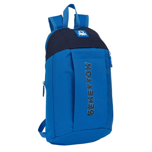 Casual Backpack Benetton Deep water Blue 10 L