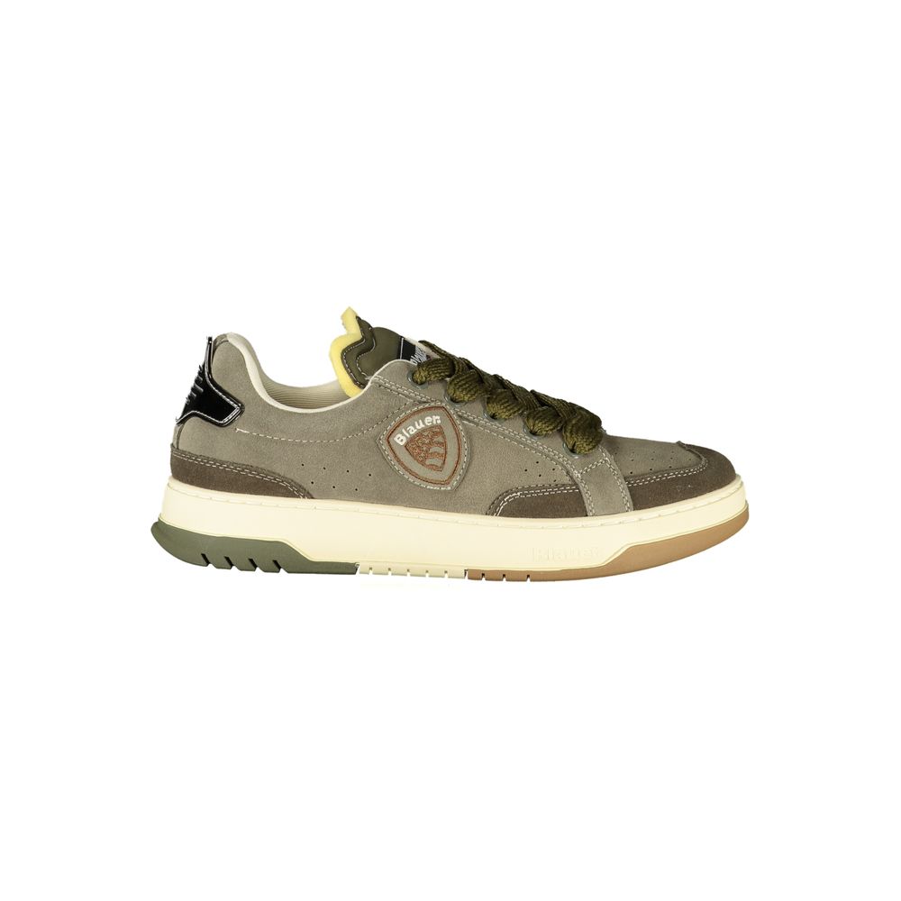 Sneakers by Blauer for men in polyester polyethylene leather green presents a sumptuous silhouette as Men's Fashion Polyester Polyethylene Leather Sneakers, expertly defined by a sumptuous fashion style for a sumptuous, high-fashion look.