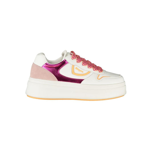 Blauer White Leather Women Sneaker