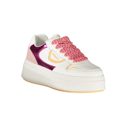 Blauer White Leather Women Sneaker