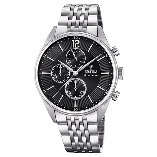Men's Watch Festina F20285/4 Black Silver
