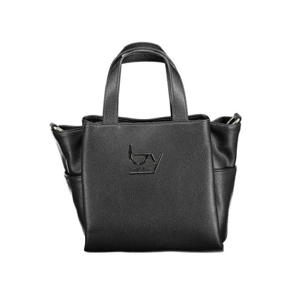 BYBLOS Black Faux Pebbled Leather Shopper Handbag