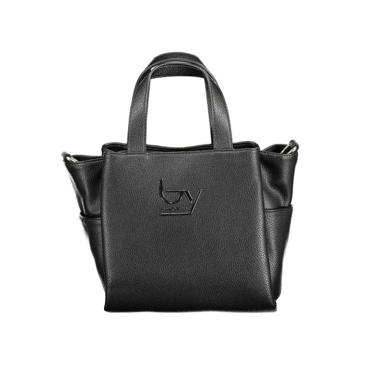 BYBLOS Black Faux Pebbled Leather Shopper Handbag