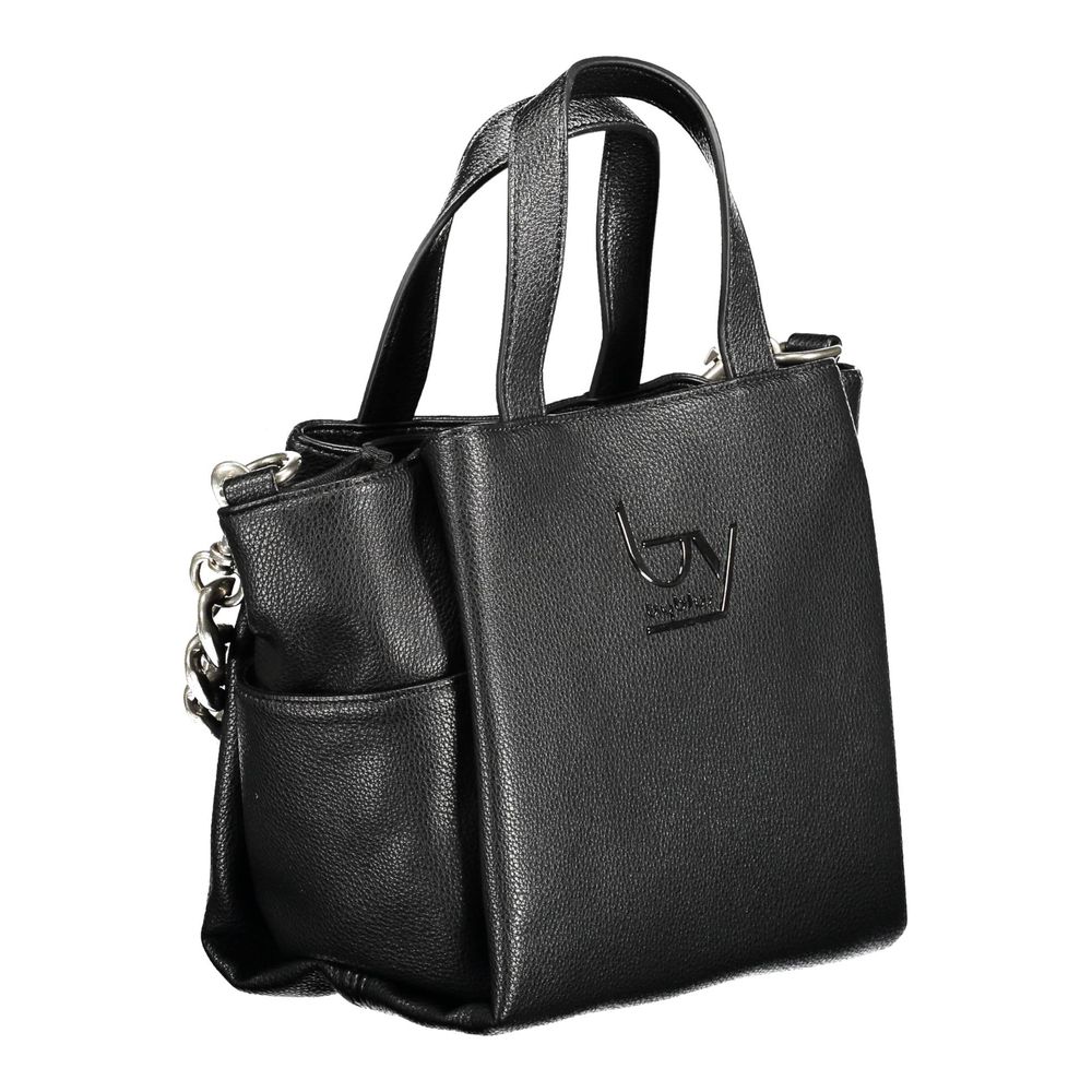 BYBLOS Black Faux Pebbled Leather Shopper Handbag