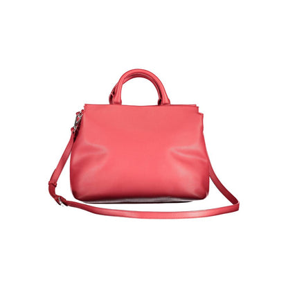 BYBLOS Red Faux Leather Shopper Handbag