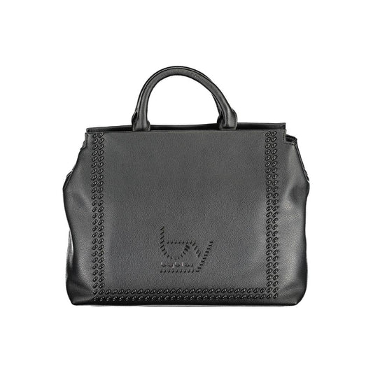 BYBLOS Black Faux Grained Leather Handbag