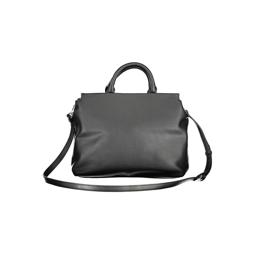 BYBLOS Black Faux Grained Leather Handbag