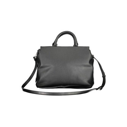 BYBLOS Black Faux Grained Leather Handbag