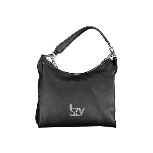 BYBLOS Black Faux Grained Leather Shoulder Handbag