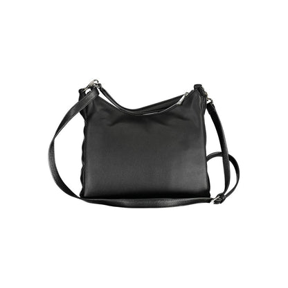 BYBLOS Black Faux Grained Leather Shoulder Handbag