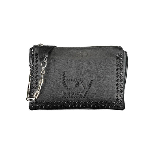 BYBLOS Black Faux Leather Chain Shoulder Handbag