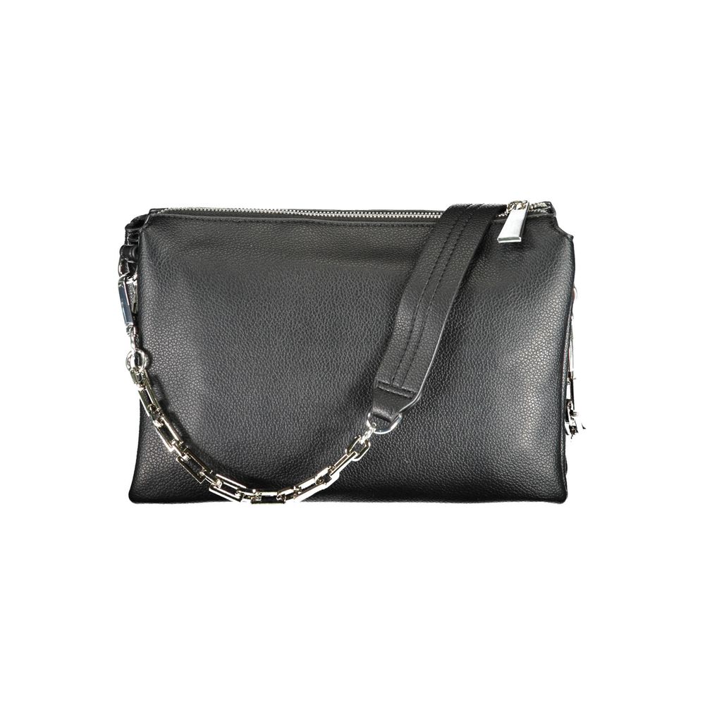 BYBLOS Black Faux Leather Chain Shoulder Handbag