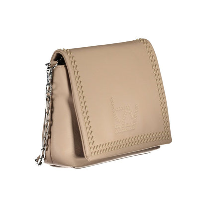 BYBLOS Beige Leather Effect Chain Shoulder Handbag