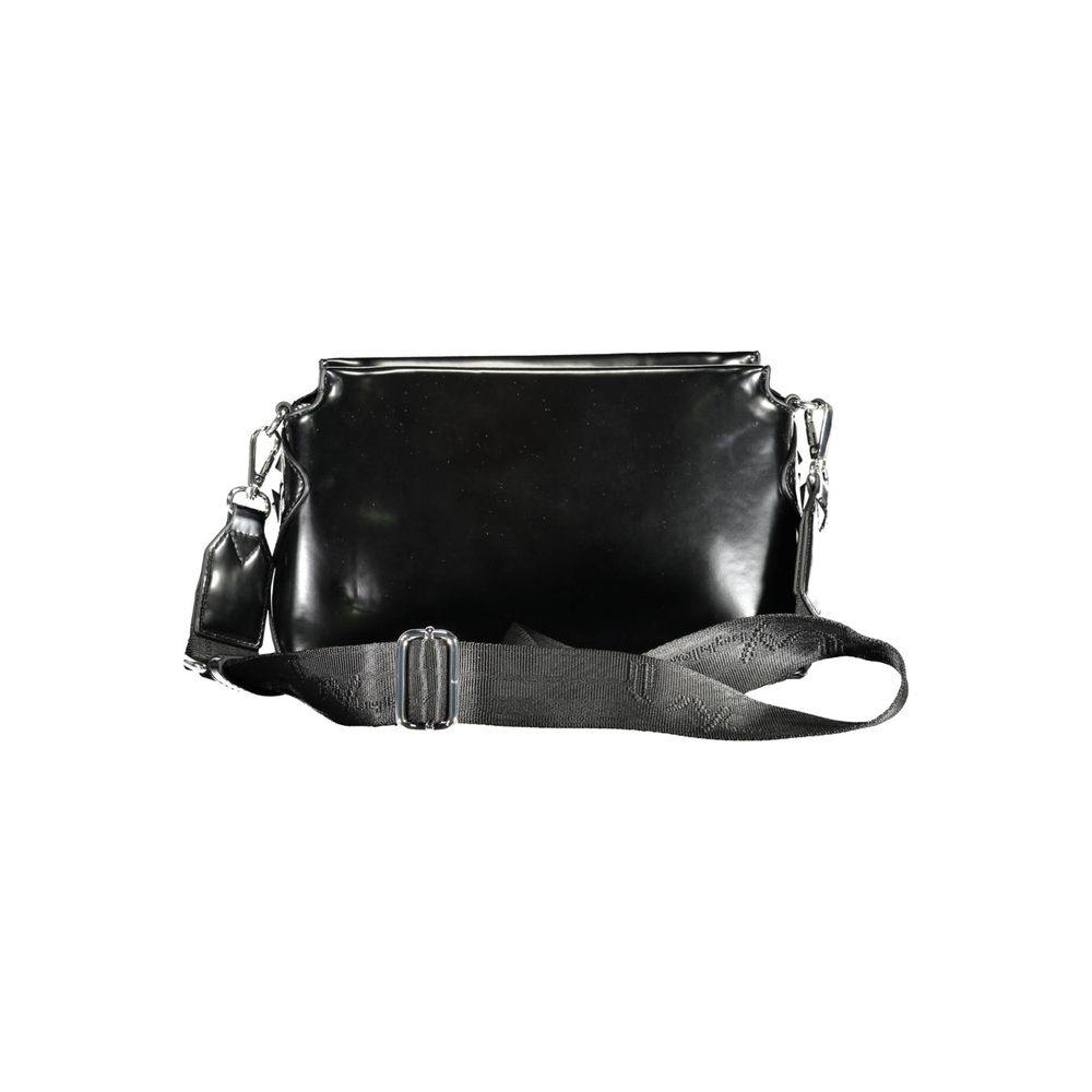 BYBLOS Black Faux Patent Leather Crossbody Handbag