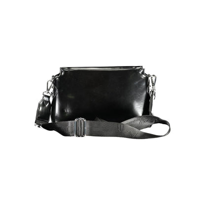 BYBLOS Black Faux Patent Leather Crossbody Handbag