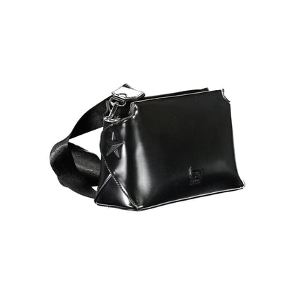 BYBLOS Black Faux Patent Leather Crossbody Handbag