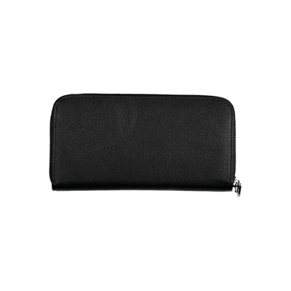 BYBLOS Black Faux Grained Leather Wallet