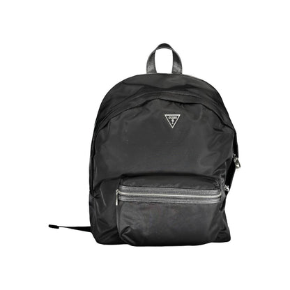 Backpack by Guess Jeans for men in nylon black showcases a stately Nylon Backpack design, featuring a secure zipper with stately external-pockets, internal-pockets & laptop-compartment and versatile handle, backpack-strap & adjustable-strap.