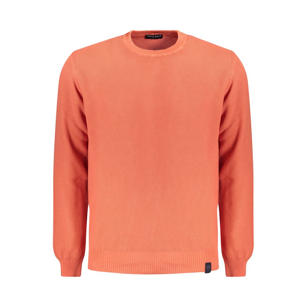 Sweater by North Sails for men in cotton pink features an tactile silhouette, showcasing a sophisticated crew neckline and tactile for a refined finish.