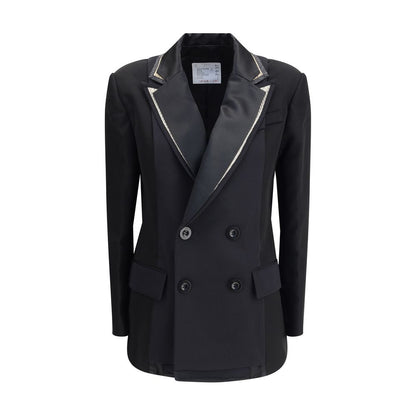 Sacai Double-breasted Blazer with double revers