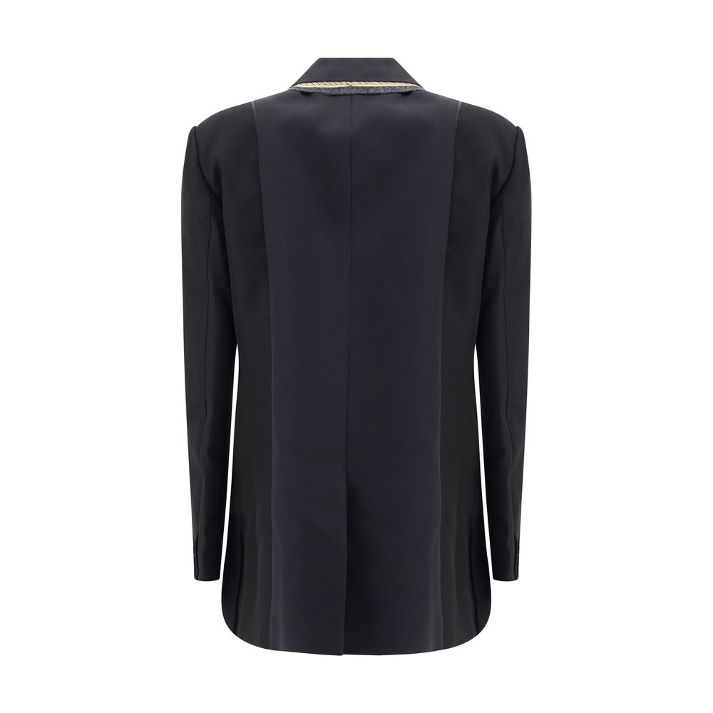 Sacai Double-breasted Blazer with double revers
