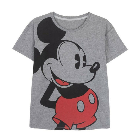 Women’s Short Sleeve T-Shirt Mickey Mouse Grey