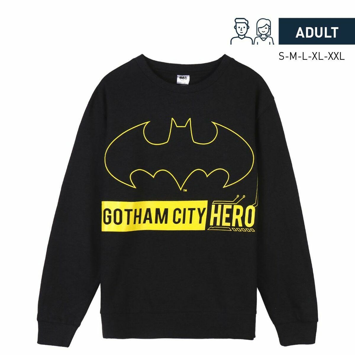 Men’s Sweatshirt without Hood Batman Black