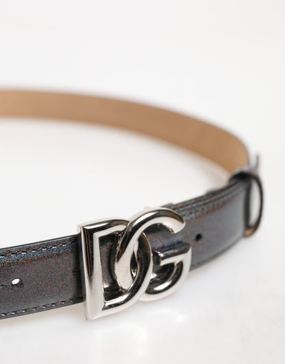 Dolce & Gabbana Leather & Metal Belt - Multicolor Silver