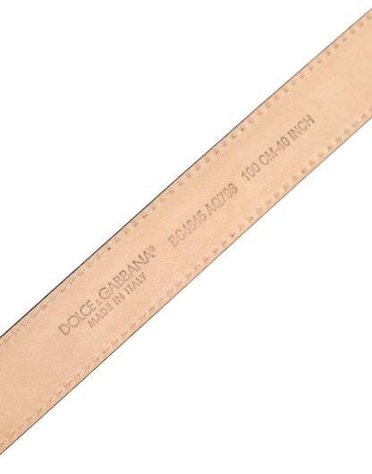 Dolce & Gabbana Leather & Metal Belt - Multicolor Silver