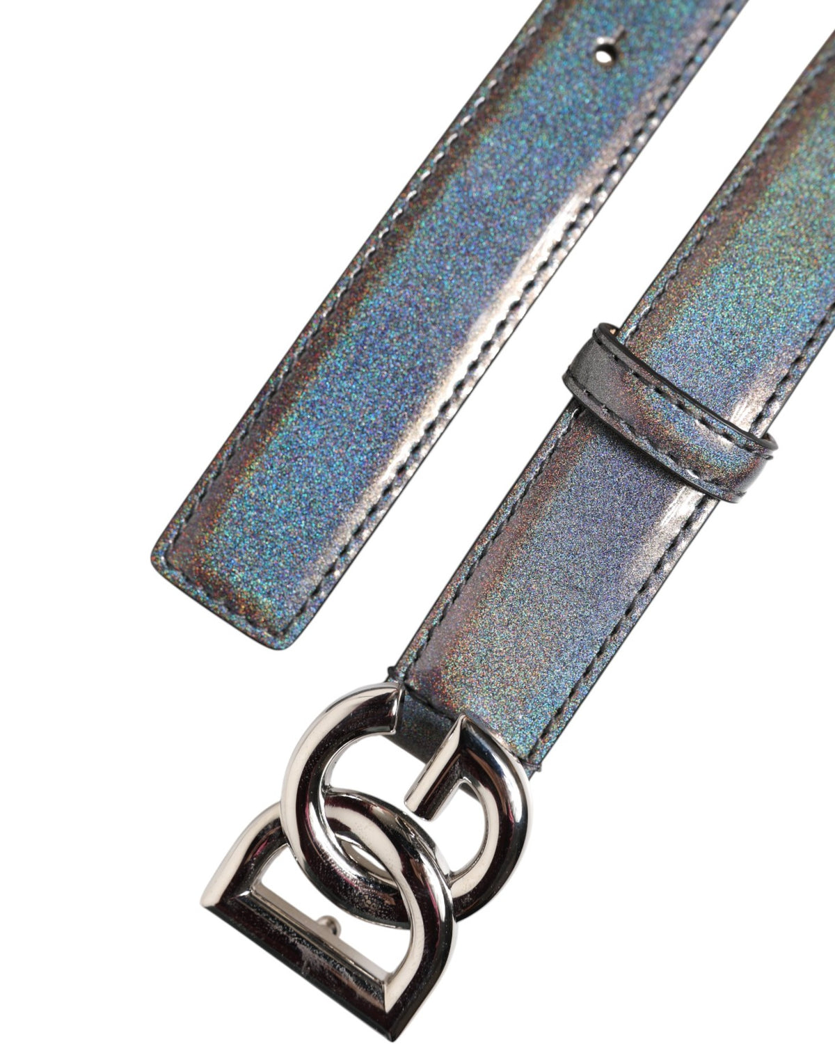 Dolce & Gabbana Leather & Metal Belt - Multicolor Silver