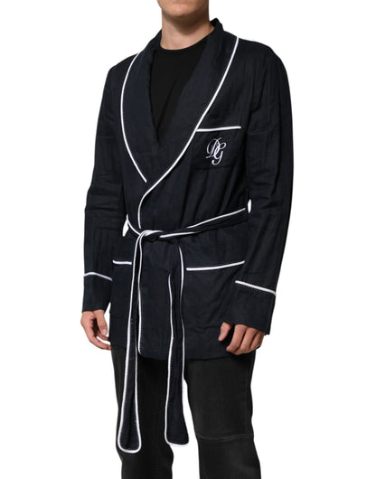 Dolce & Gabbana Men's Linen Blazer - Dark Blue