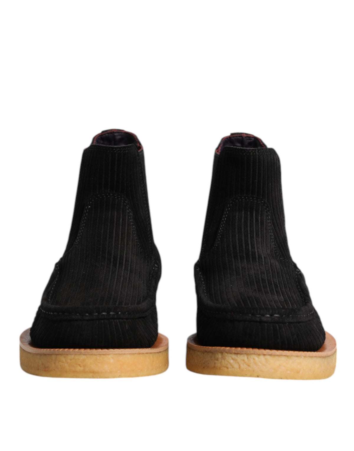 Dolce & Gabbana Men's Polyester Rubber Suede & Calf Leather Ankle Boots - Black