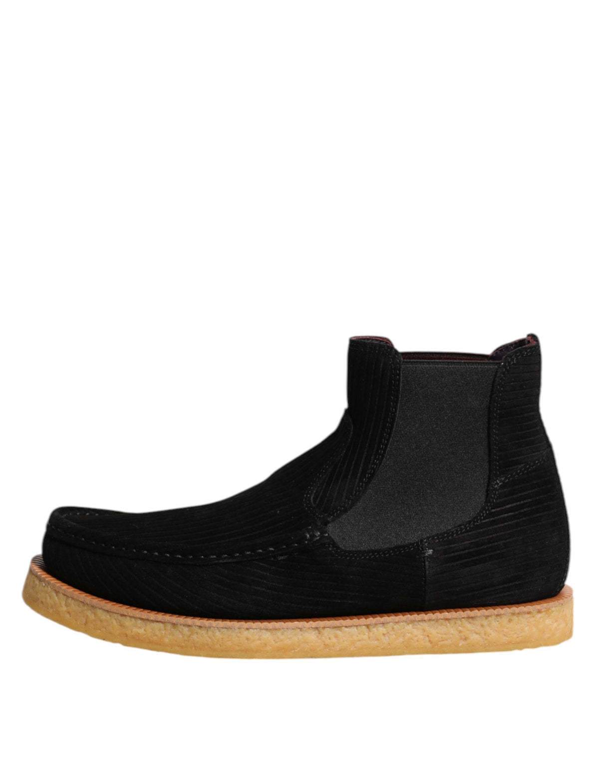 Dolce & Gabbana Men's Polyester Rubber Suede & Calf Leather Ankle Boots - Black