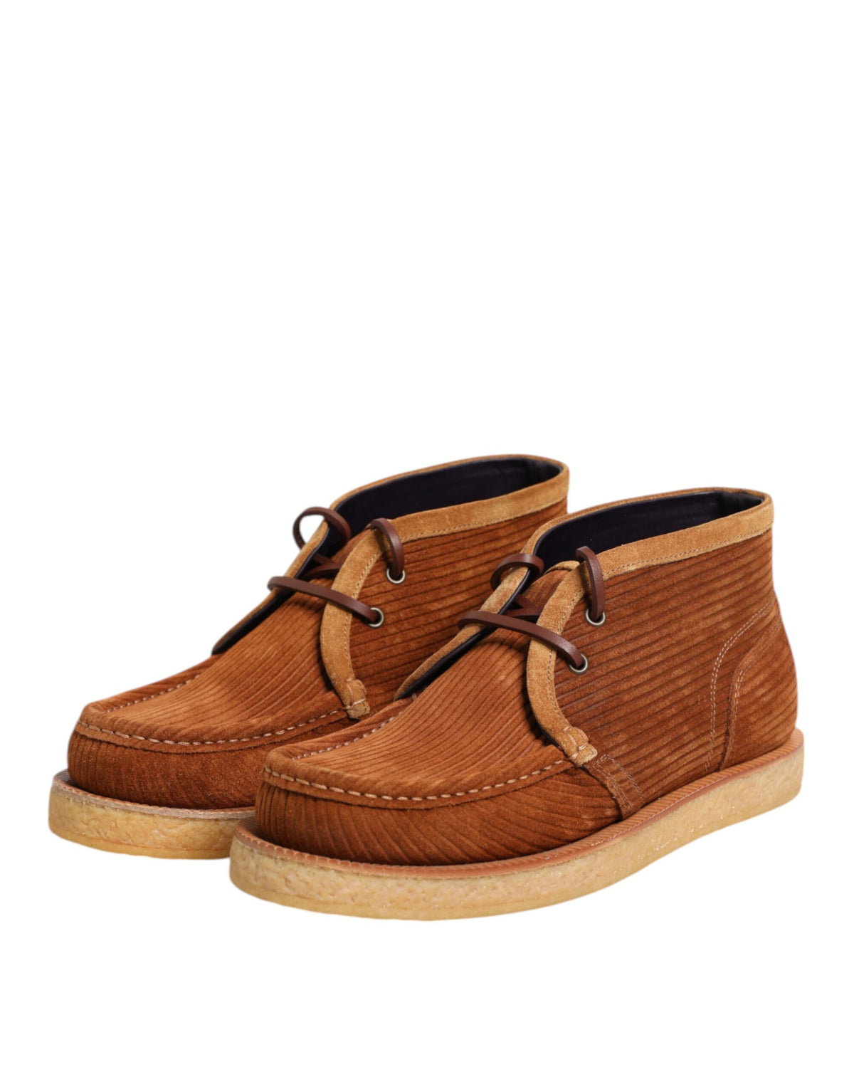 Dolce & Gabbana Men's Nubuck Suede & Leather Lace-Up Ankle Chukka-Desert Boots - Brown