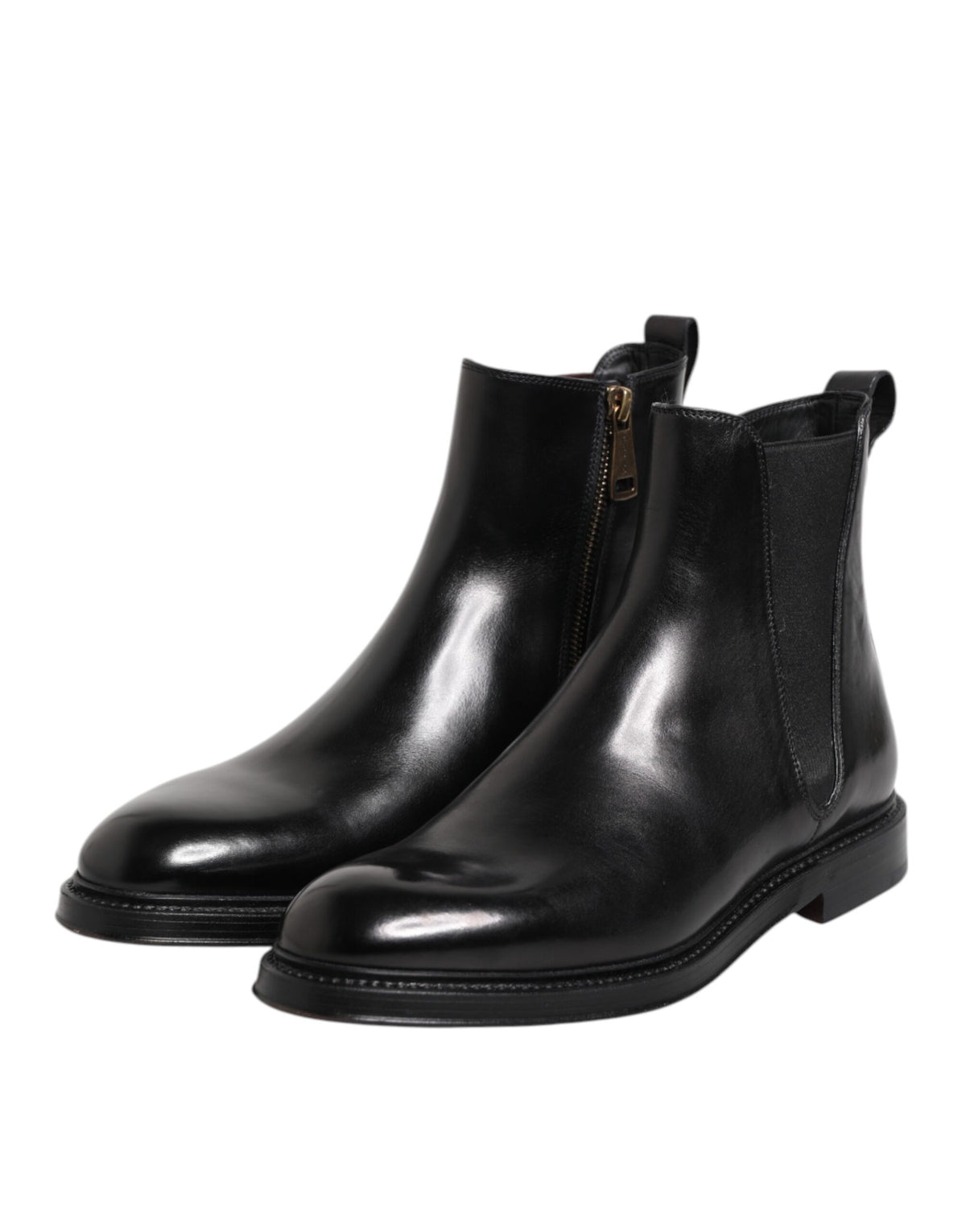 Dolce & Gabbana Men's Polyester & Calf Leather Chelsea Mid-Calf Boots - Black