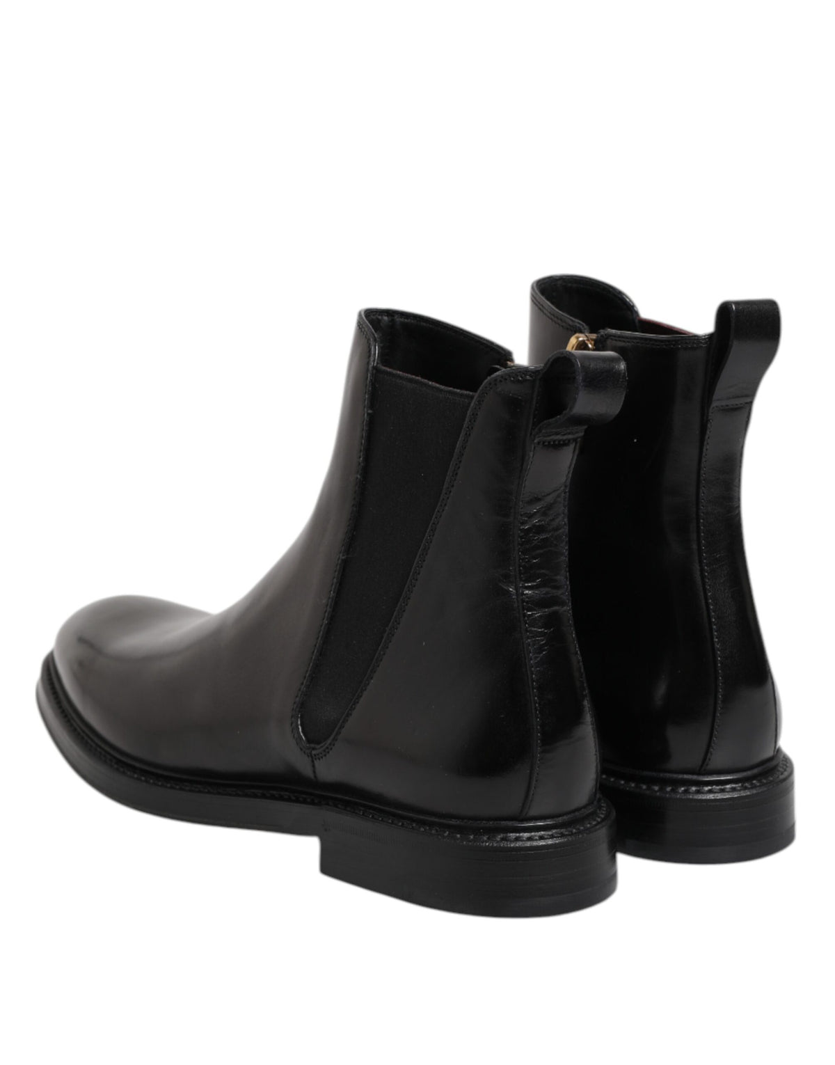 Dolce & Gabbana Men's Polyester & Calf Leather Chelsea Mid-Calf Boots - Black