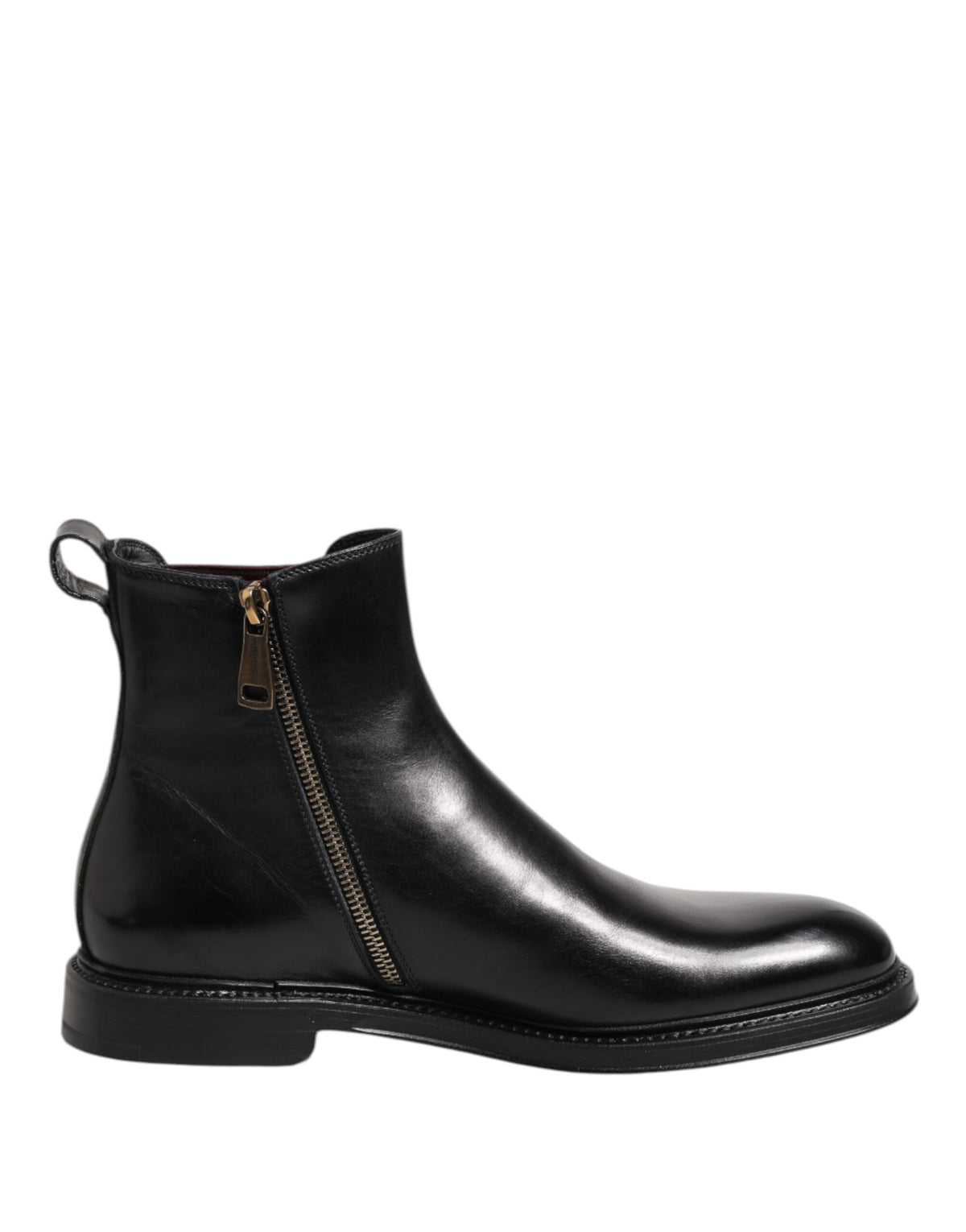 Dolce & Gabbana Men's Polyester & Calf Leather Chelsea Mid-Calf Boots - Black