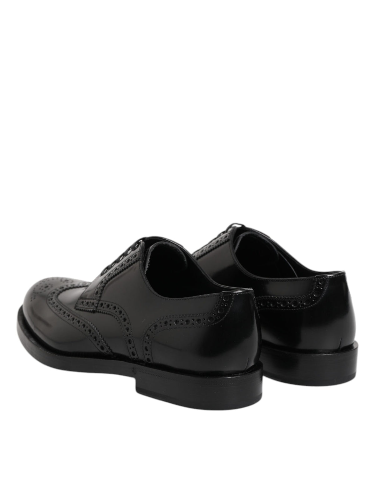 Dolce & Gabbana Men's Calfskin Leather Derby Lace-Up Shoes - Black