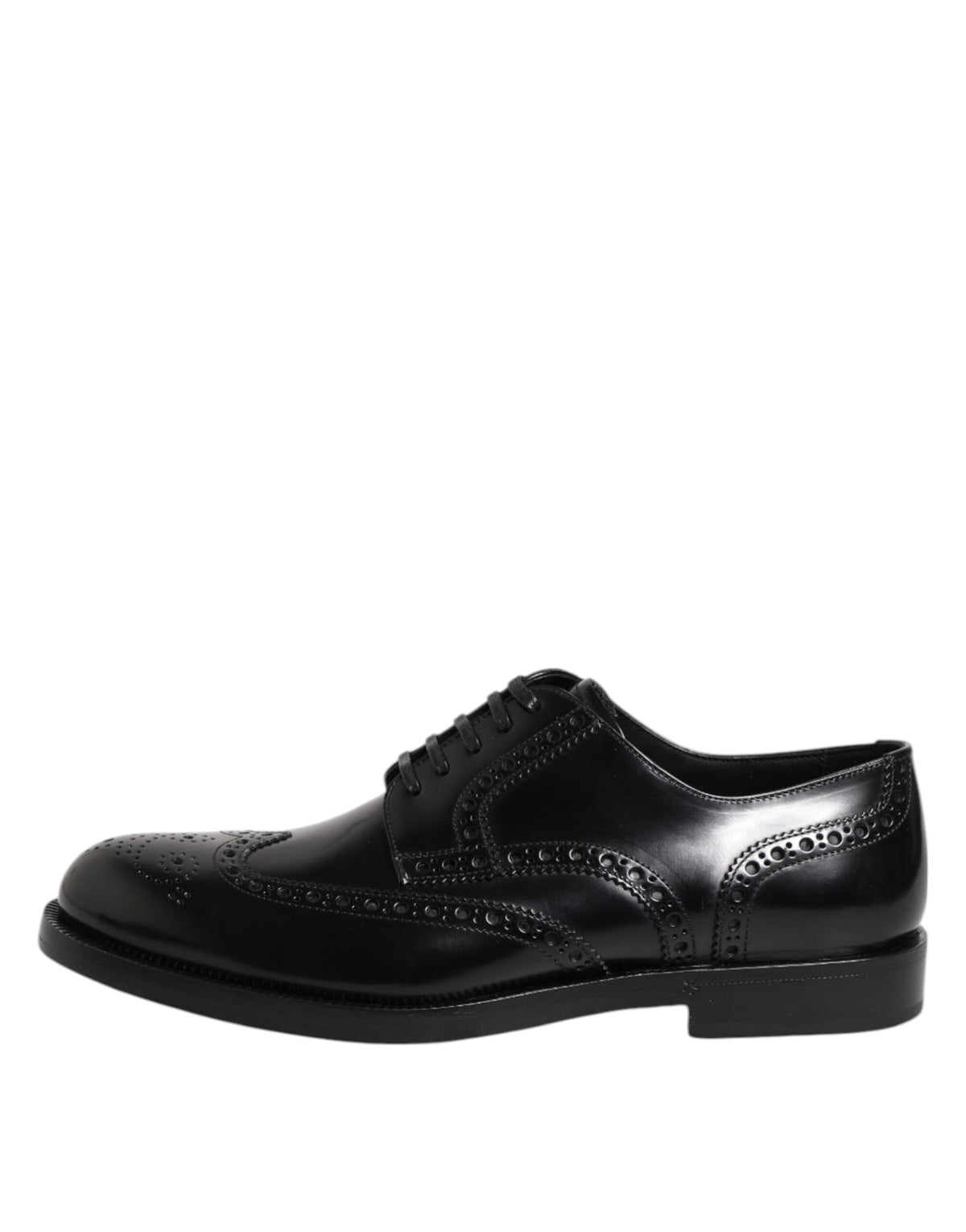 Dolce & Gabbana Men's Calfskin Leather Derby Lace-Up Shoes - Black